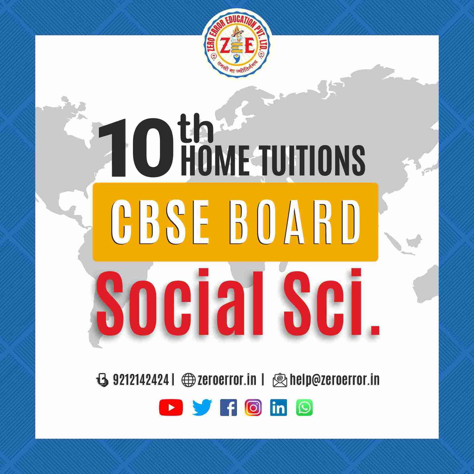 10th Grade CBSE Social Science Online Classes by Zero Error Education Prepare for your CBSE board exams with online and offline SST classes for 10th grade. Learn from experienced home tutors and get all the help you need to succeed. Enroll today at Zero Error Education. [https://zeroerror.in/] Call 9212142424 for more information.