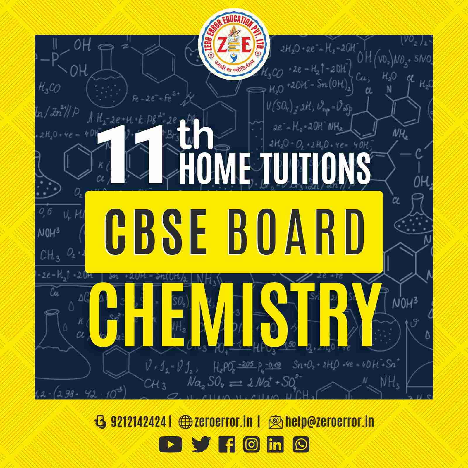 11th Grade CBSE Chemistry Online Classes by Zero Error Education Prepare for your CBSE board exams with online and offline Chemistry classes for 11th grade. Learn from experienced home tutors and get all the help you need to succeed. Enroll today at Zero Error Education. [https://zeroerror.in/] Call 9212142424 for more information.
