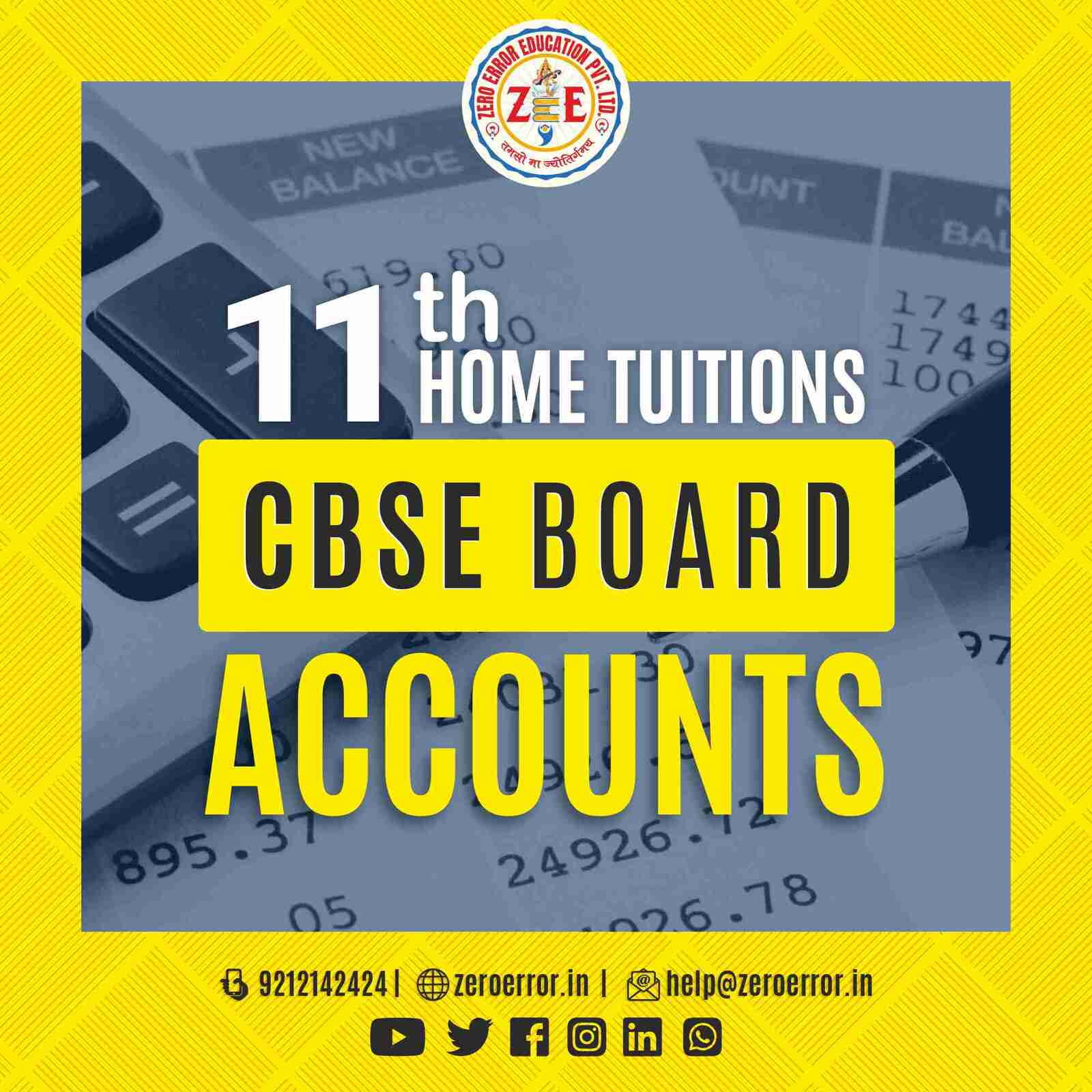 11th Grade CBSE Accounts Online Classes by Zero Error Education Prepare for your CBSE board exams with online and offline Accounts classes for 11th grade. Learn from experienced home tutors and get all the help you need to succeed. Enroll today at Zero Error Education. [https://zeroerror.in/] Call 9212142424 for more information.
