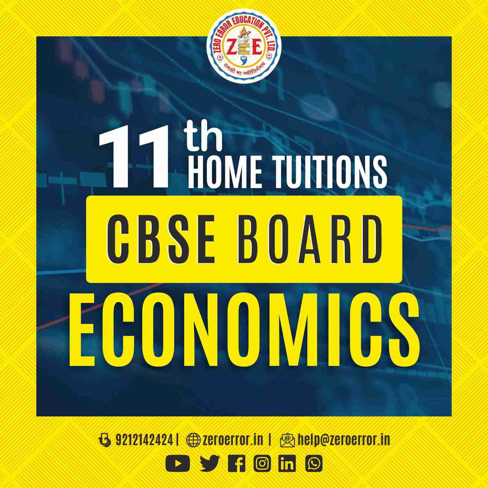 11th Grade CBSE Economics Online Classes by Zero Error Education Prepare for your CBSE board exams with online and offline Economics classes for 11th grade. Learn from experienced home tutors and get all the help you need to succeed. Enroll today at Zero Error Education. [https://zeroerror.in/] Call 9212142424 for more information.