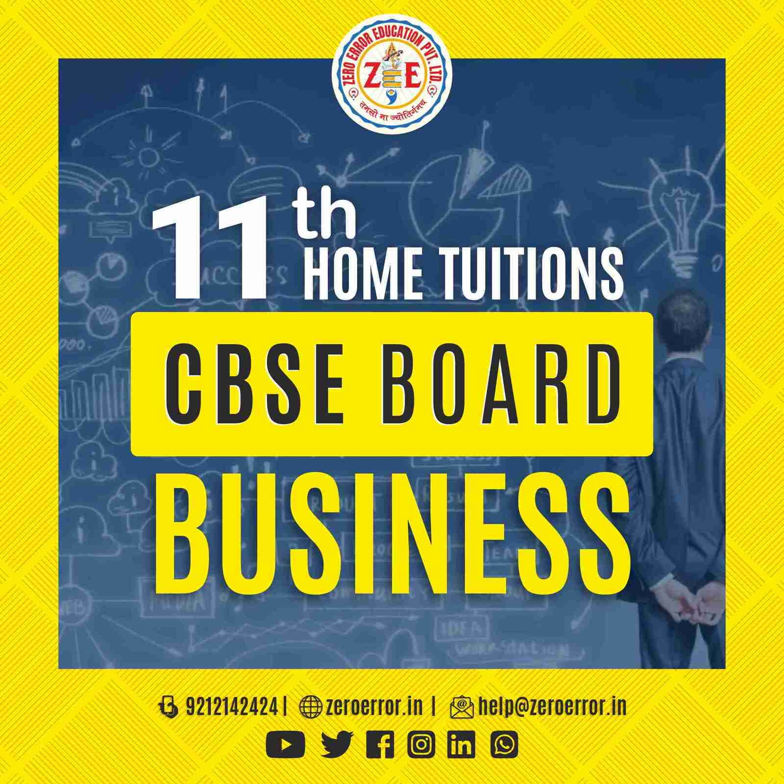 11th Grade CBSE Business Online Classes by Zero Error Education Prepare for your CBSE board exams with online and offline Business classes for 11th grade. Learn from experienced home tutors and get all the help you need to succeed. Enroll today at Zero Error Education. [https://zeroerror.in/] Call 9212142424 for more information.