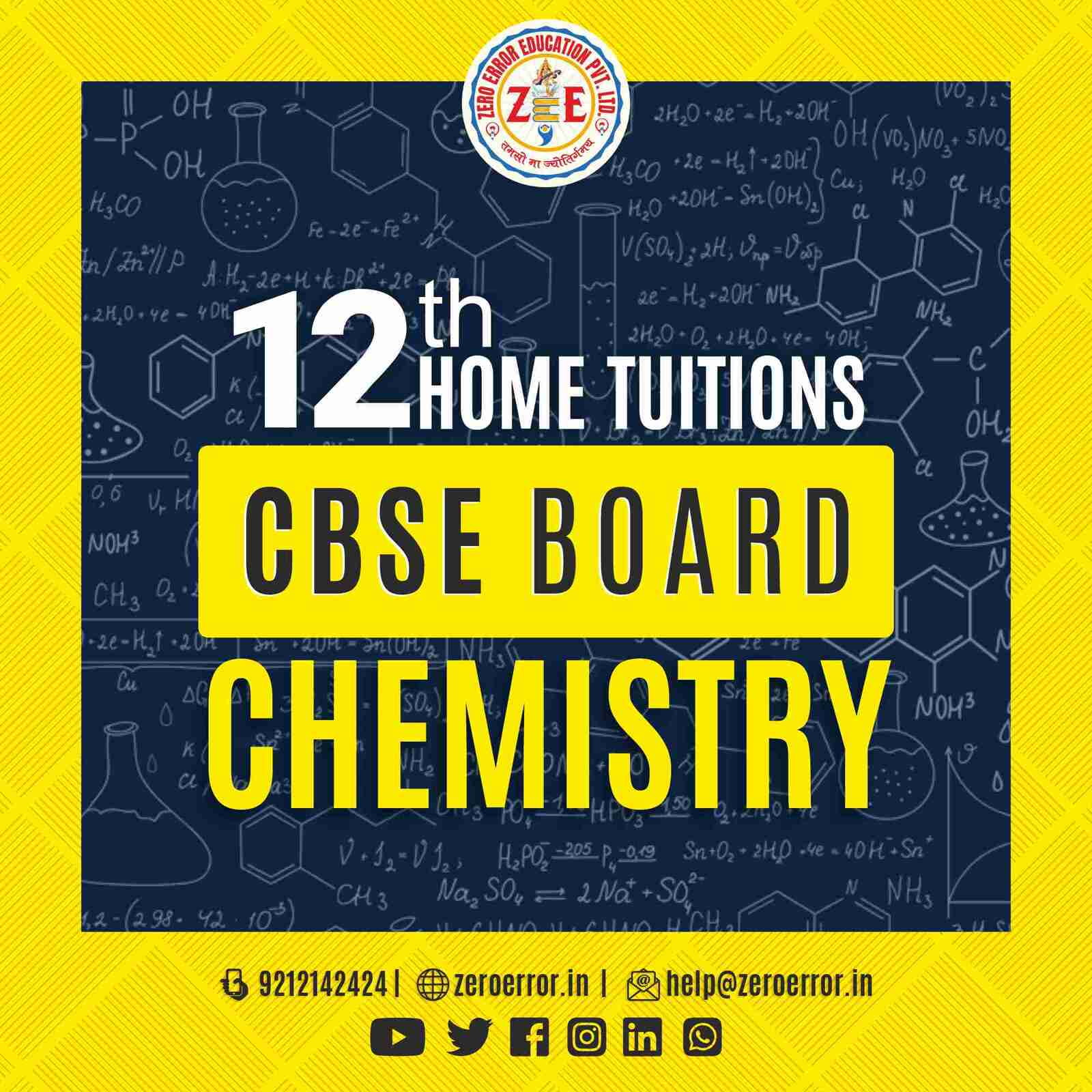 12th Grade CBSE Chemistry Online Classes by Zero Error Education Prepare for your CBSE board exams with online and offline Chemistry classes for 12th grade. Learn from experienced home tutors and get all the help you need to succeed. Enroll today at Zero Error Education. [https://zeroerror.in/] Call 9212142424 for more information.