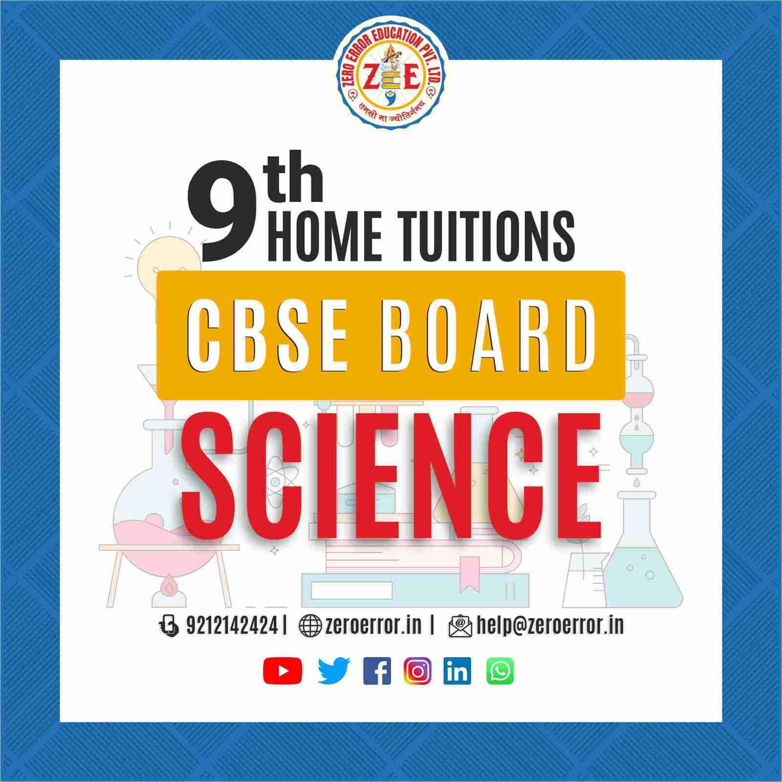 9th Grade CBSE Science Online Classes by Zero Error Education Prepare for your CBSE board exams with online and offline Science classes for 9th grade. Learn from experienced home tutors and get all the help you need to succeed. Enroll today at Zero Error Education. [https://zeroerror.in/] Call 9212142424 for more information.