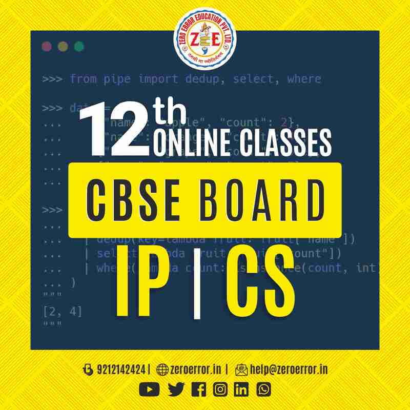 12th IP | CS Online Tuition